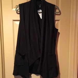 NEW Ralph Lauren black vest w pockets size M